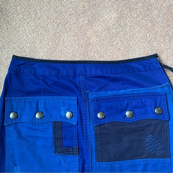 Zadig & Voltaire Janis Grunge Cotton Patchwork Mini Skirt - Medium Size 38 - Picture 7 of 16